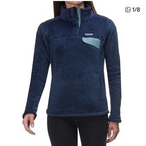 Patagonia Retool Fleece Snap
Prusian Blue Pullover Size Small